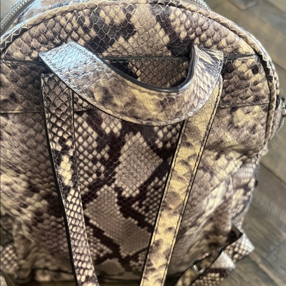Michael Kors Snake Print Leather Backpack - Picture 3 of 10